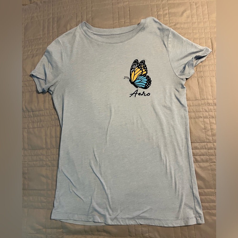 Aeropostale Classic Crew Tee in Soft Blue